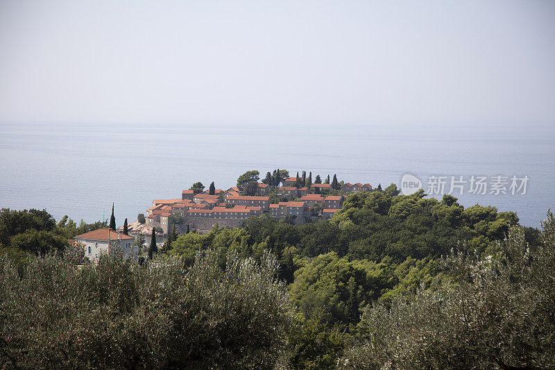 Sveti Stefan，黑山的风景